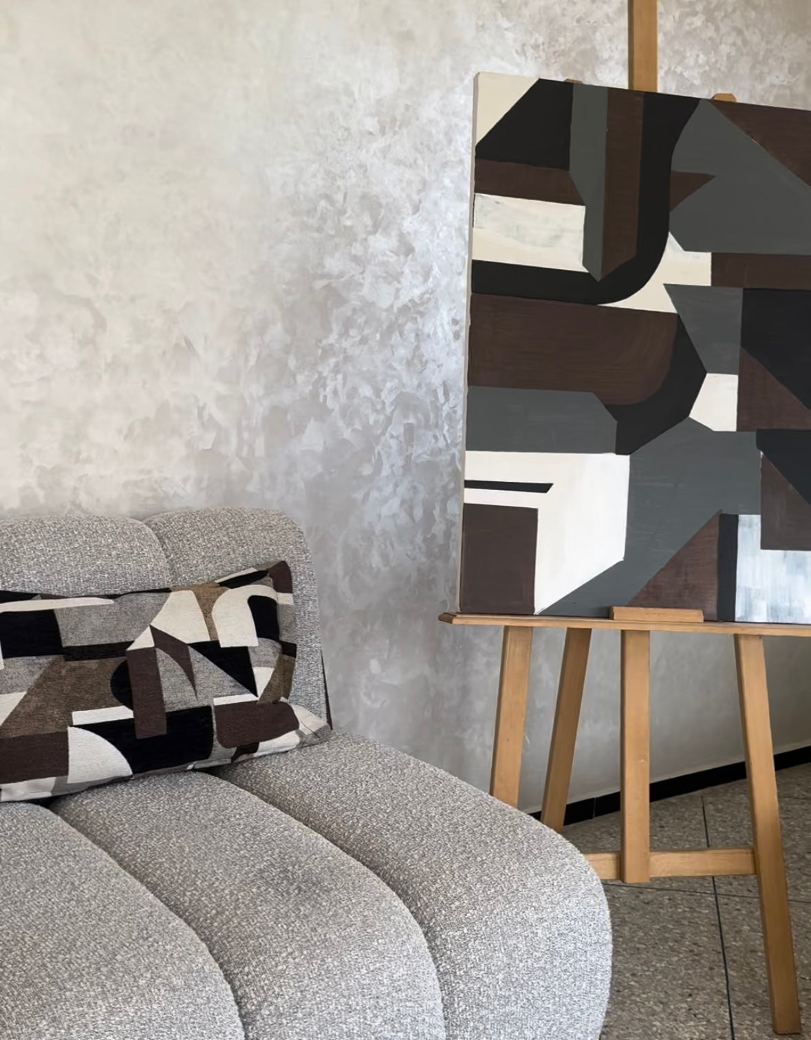 Tableau fait à la main + son chevalet en bois