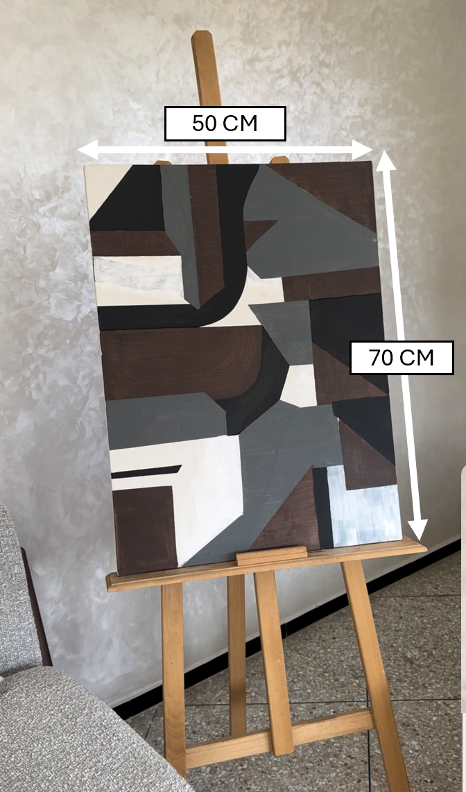 Tableau fait à la main + son chevalet en bois